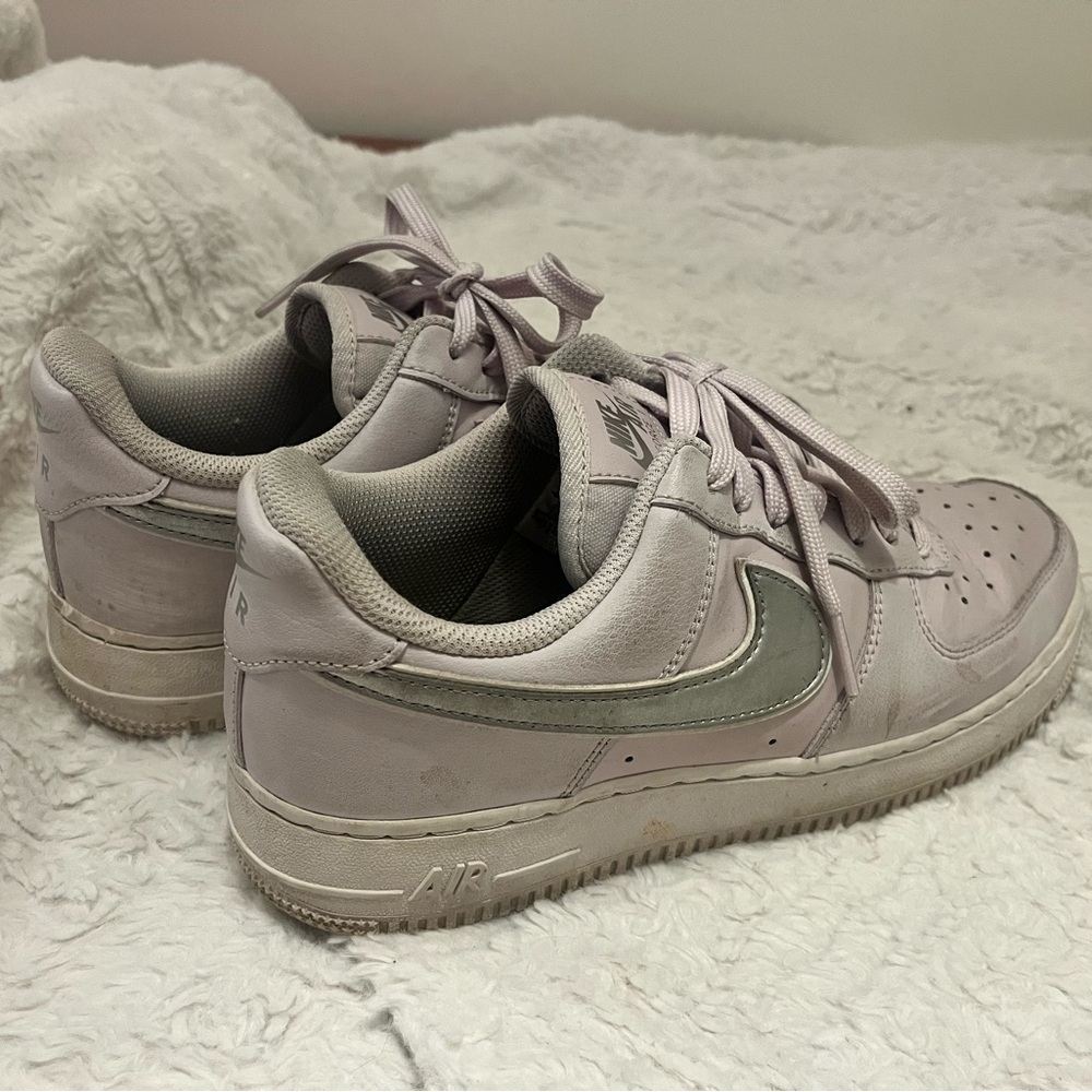 Nike Air Force 1 Light Purple and Gray Sneakers